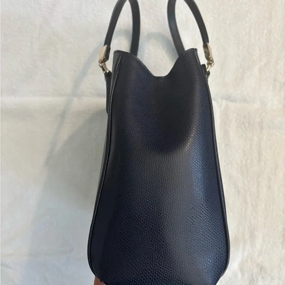 Coach Navy Leather Satchel - Picture 5 of 6